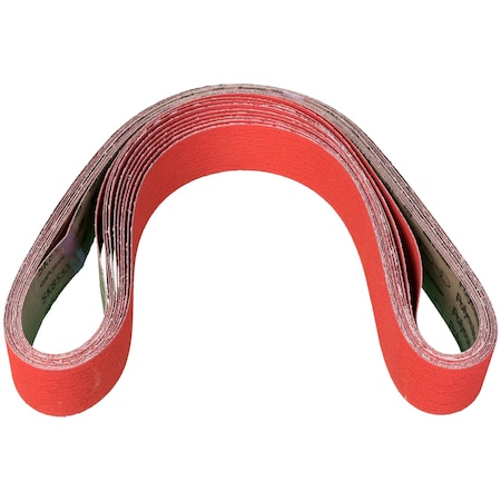 Pferd Coated Belt, Co-Cool, 2"x60", 80 Grit, 2" W, 60" L, Coated, Ceramic Oxide, 80 Grit 49598